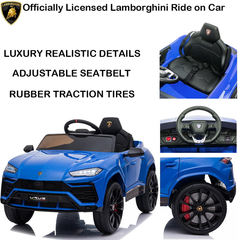 12V Kids Ride On Toy for Boys Girls, iYofe Licensed Lamborghini Kids Ride On Car, Battery Powered Electric Ride on Vehicles for Kids, Kids Electric Car with 3 Speed, LED Light, MP3, Red, R832