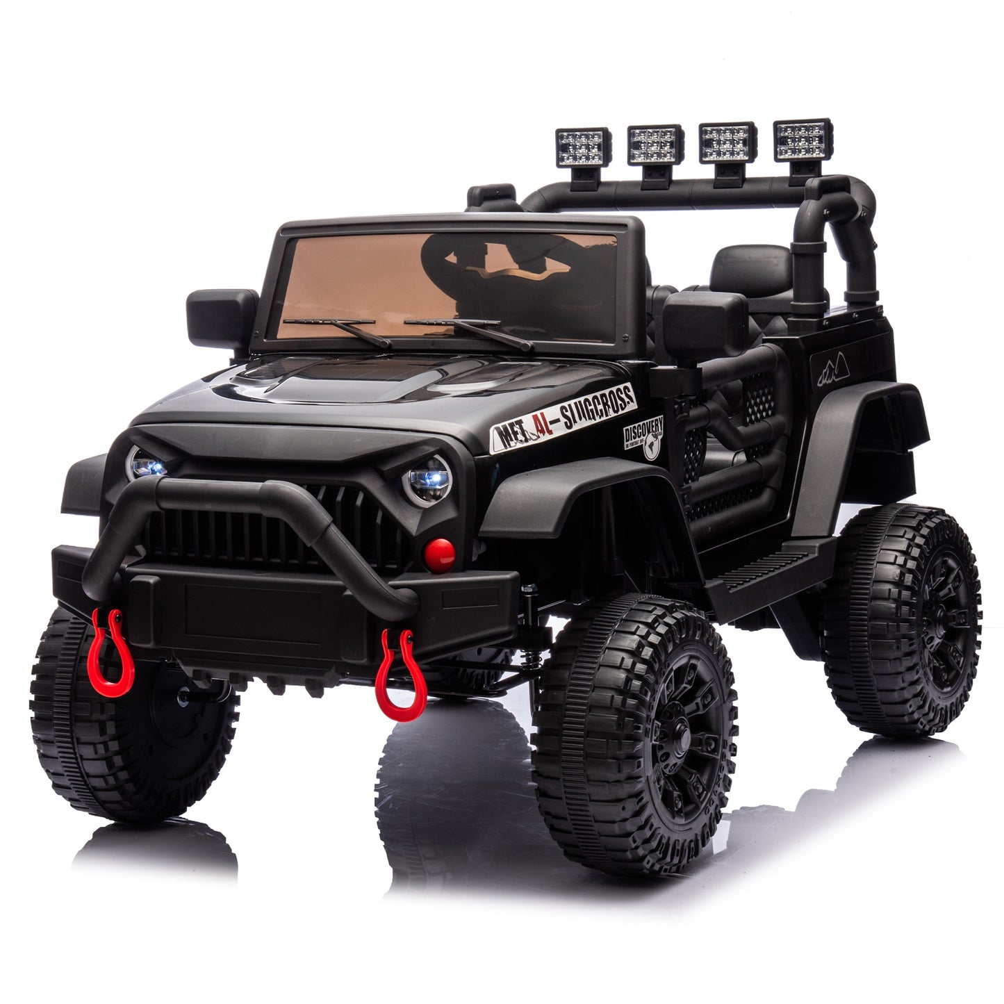 iYofe 24V Powered Ride on Cars for Toddlers, Ride on Truck for kids Boys Girls Gifts 2-5, Ride on Toys with Remote Control, Bluetooth, Music, LED Light, MP3 Player, 4 Wheel Suspension, Black