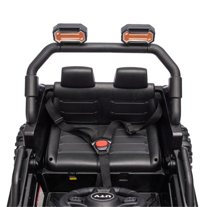 12V Powered Ride on Car UTV, Kids Ride on Toys for Toddlers Ages 3-5, Ride on Vehicles with Remote Control, Bluetooth, Music, 4 Wheels Suspension, Electric Cars for Kids Boys Girls, Black