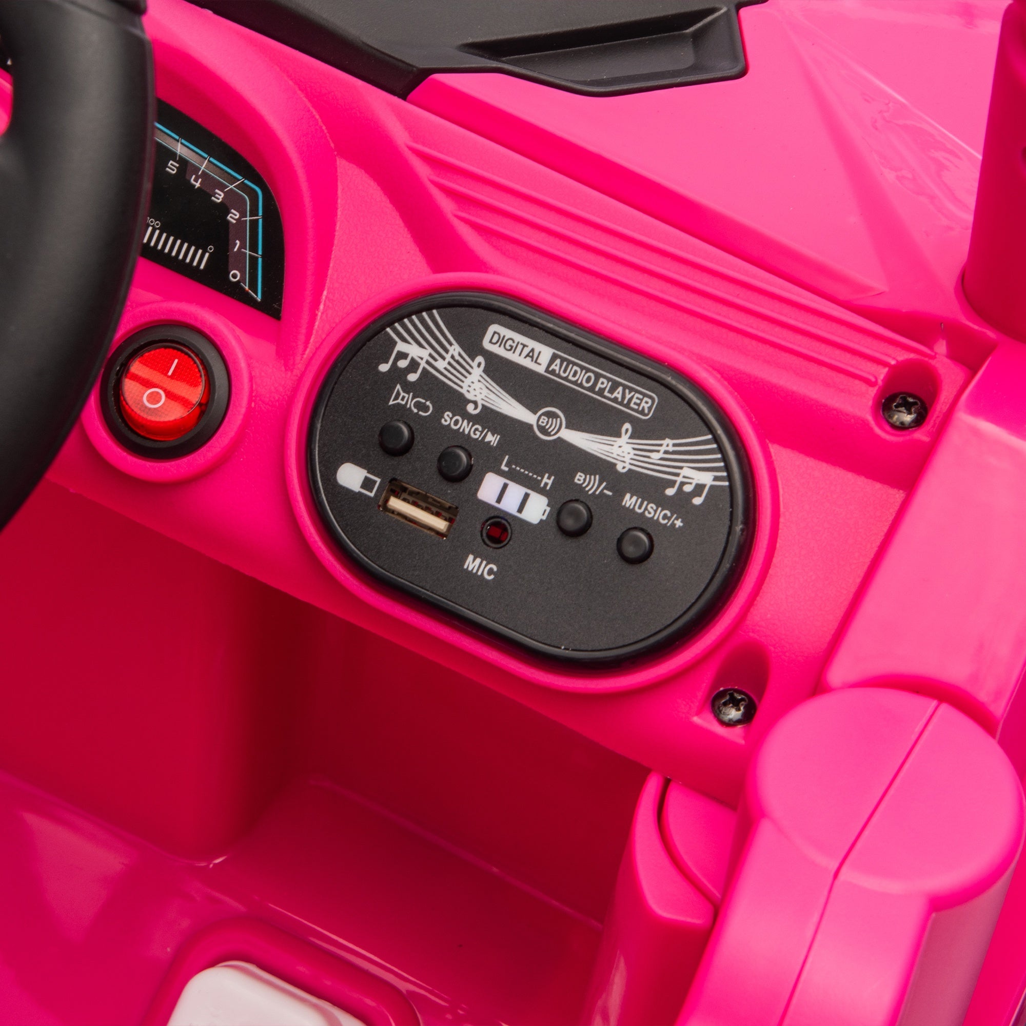 12V Powered Ride on Car UTV, Kids Ride on Toys for Toddlers Ages 3-5, Ride on Vehicles with Remote Control, Bluetooth, Music, 4 Wheels Suspension, Electric Cars for Kids Boys Girls, Pink