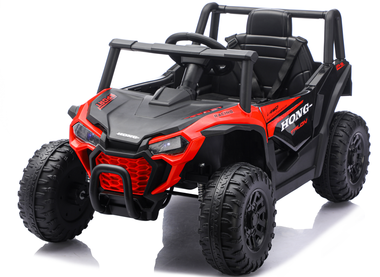 12V Kids Ride on Car with Remote Control, Electric UTV Toy Car for Boys & Girls Ages 3-6, Powered Electric Kids UTV with LED Lights, Music, 3-Point Seat Belt, Gift for Birthday & Christmas