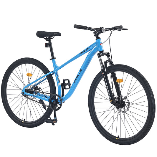 29 inch Bike for Adults, Single Speed Mountain Bike w/ Disc Brakes, Commuter Bike, Trail Bike, City Bike for Men Women, Steel Frame, Suit for 5'4"-6'2", 85% assembled