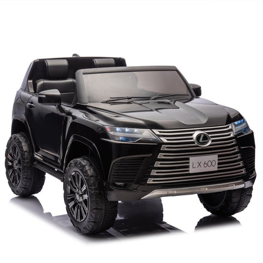 LEXUS LX600 24V 2 Seater Ride on Car for Kids, 4 Wheel Suspension Electric Cars with Remote Control, Bluetooth, Music, Adjustable Volume, Power Display, Ride on Toy Cars for Boys Girls