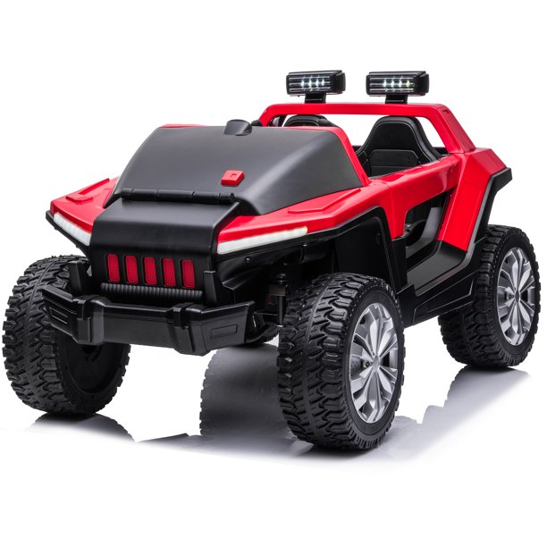 iYofe 24V 2 Seater Kids Ride on UTV 200W Car Powerful Electric Vehicle, Ride on Toys with Parental Remote LED, Music, Electric Car for Boys Girls, 2-8 Years Old Kids(Red)