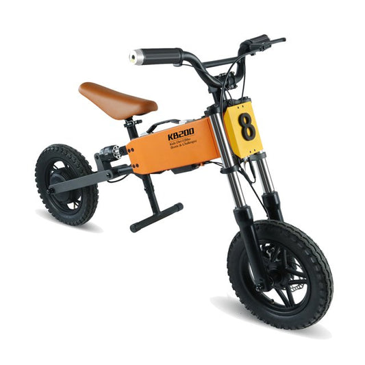 24V Electric Balance Bicycles for Kids 6-10, 200W Dirt Bicycles with Mobile App, Gps, Removable Battery 12" Tire, Ride on Toy Dirt Bike for Kids 6-10 Years Old Boys & Girls, Orange