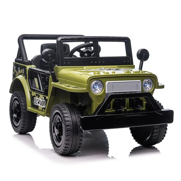 iYofe Kids Ride On Truck Car,12V Battery Powered Electric Car Toy with LED Lights, horn, Powered Ride on Car for Kids 3-6years old Boys &Girls, Green