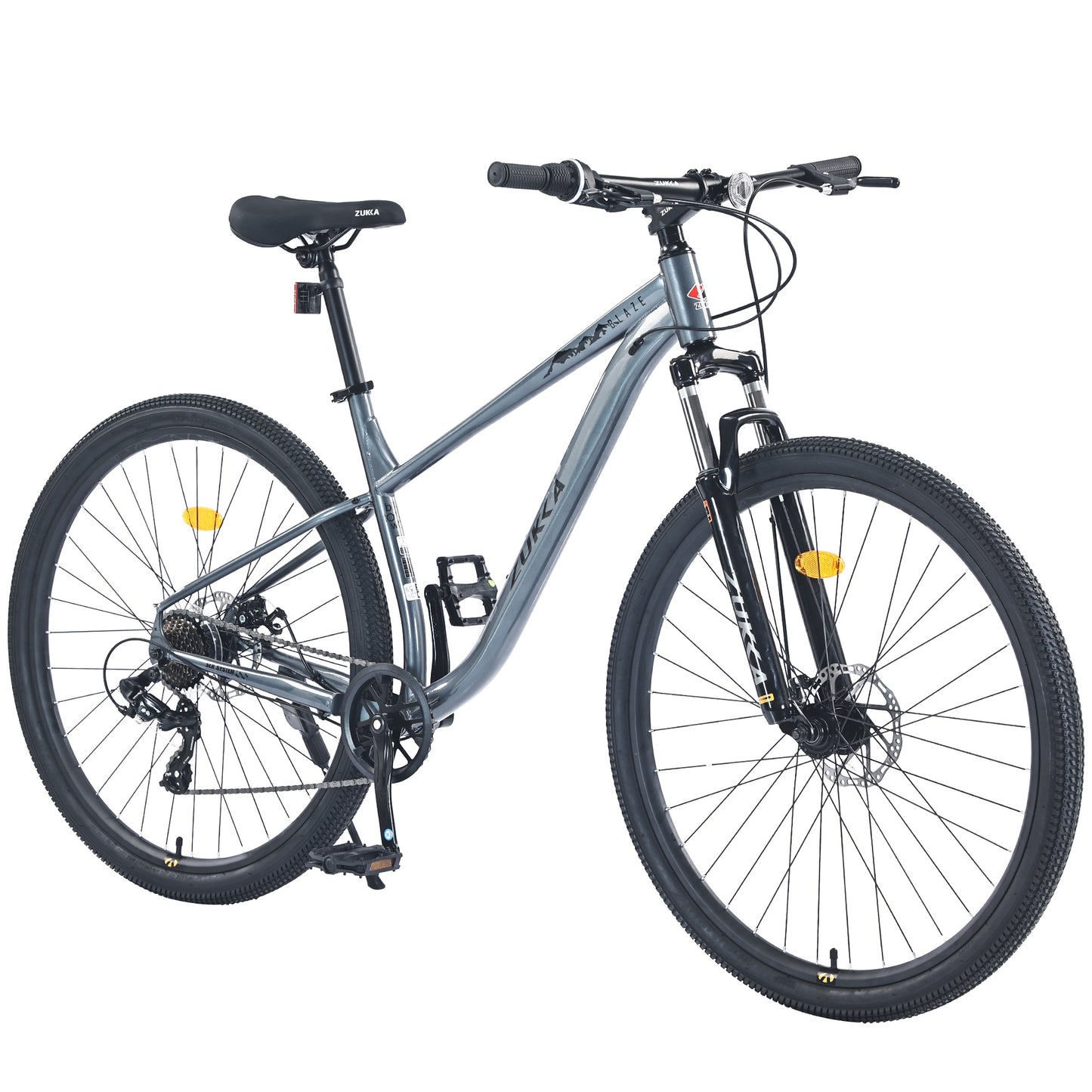 29 inch Bike for Adults, 8 Speed Mountain Bike w/Disc Brakes, Commuter Bike, Trail Bike, City Bike for Men Women, Steel Frame, Suit for 5'4"-6'2", 85% assembled