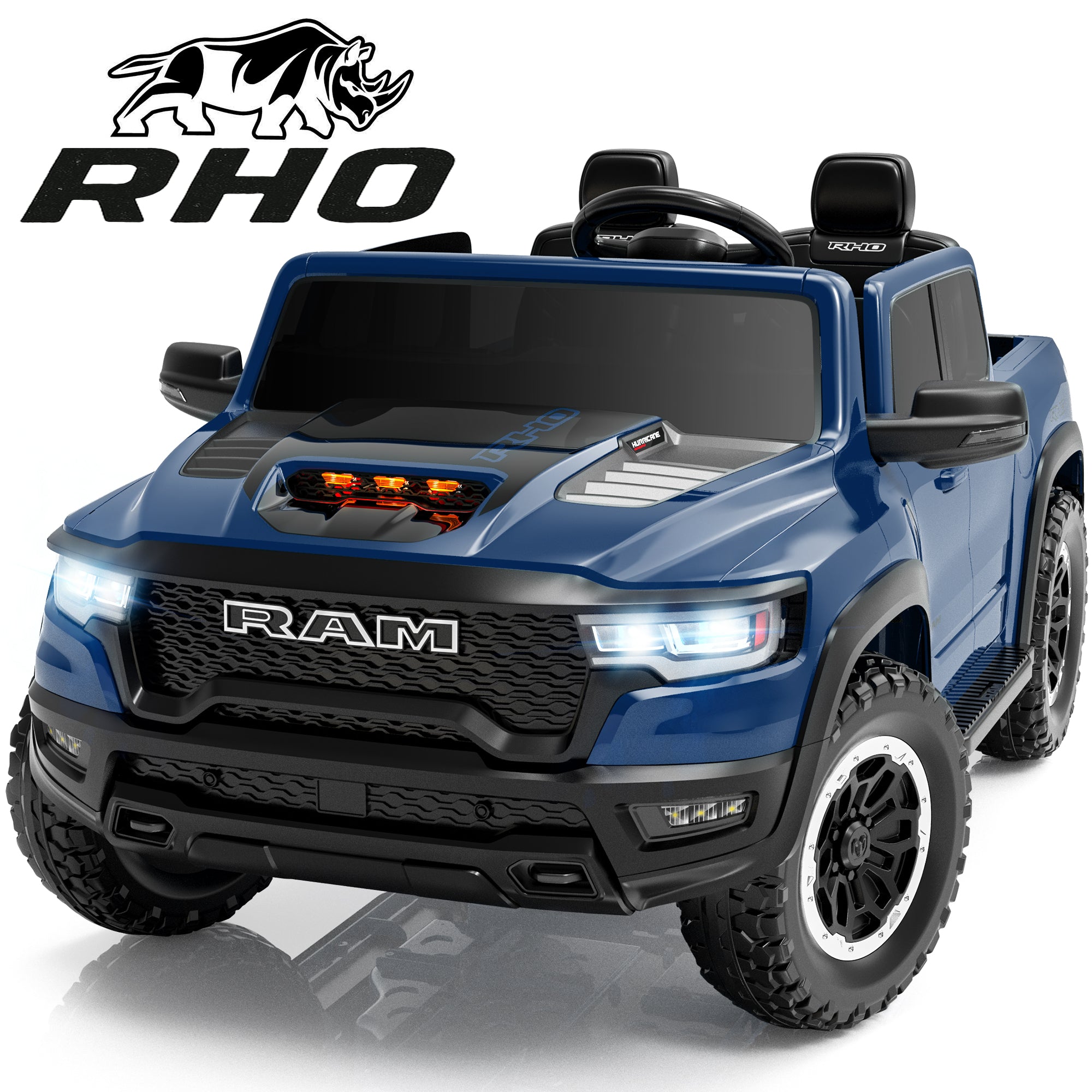iYofe Ram 1500 RHO 24V 2 Seater Truck Powered Ride on with Remote Control&Bluetooth