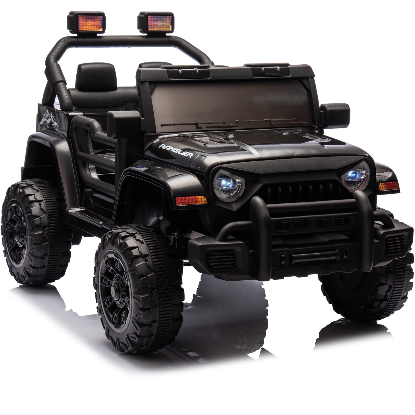 iYofe 12V Ride on Toys for Kids, Powered Ride on Cars with Remote Control, Bluetooth Music, USB/MP3 Port, LED Light, 4 Wheel Suspension, Kids Electric Cars for Boys Girls Ages 2-5 Gifts, Black