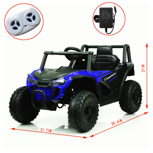 12V Ride On Car Toys with Remote Control, Kids Electric Car with Manipulation Platform, LED Lights, USB, Kids UTV Toy for Boys Girls 3-6 Years