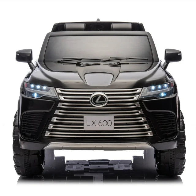 LEXUS LX600 24V 2 Seater Ride on Car for Kids, 4 Wheel Suspension Electric Cars with Remote Control, Bluetooth, Music, Adjustable Volume, Power Display, Ride on Toy Cars for Boys Girls