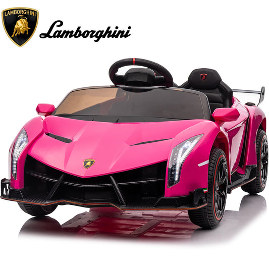 12V Lamborghini Ride on Car with Remote Control Ride on Toy for Boys and Girls 3-6 Years Old Battery Powered Kids Electric Vehicle Ride on Truck, Rocking Mode