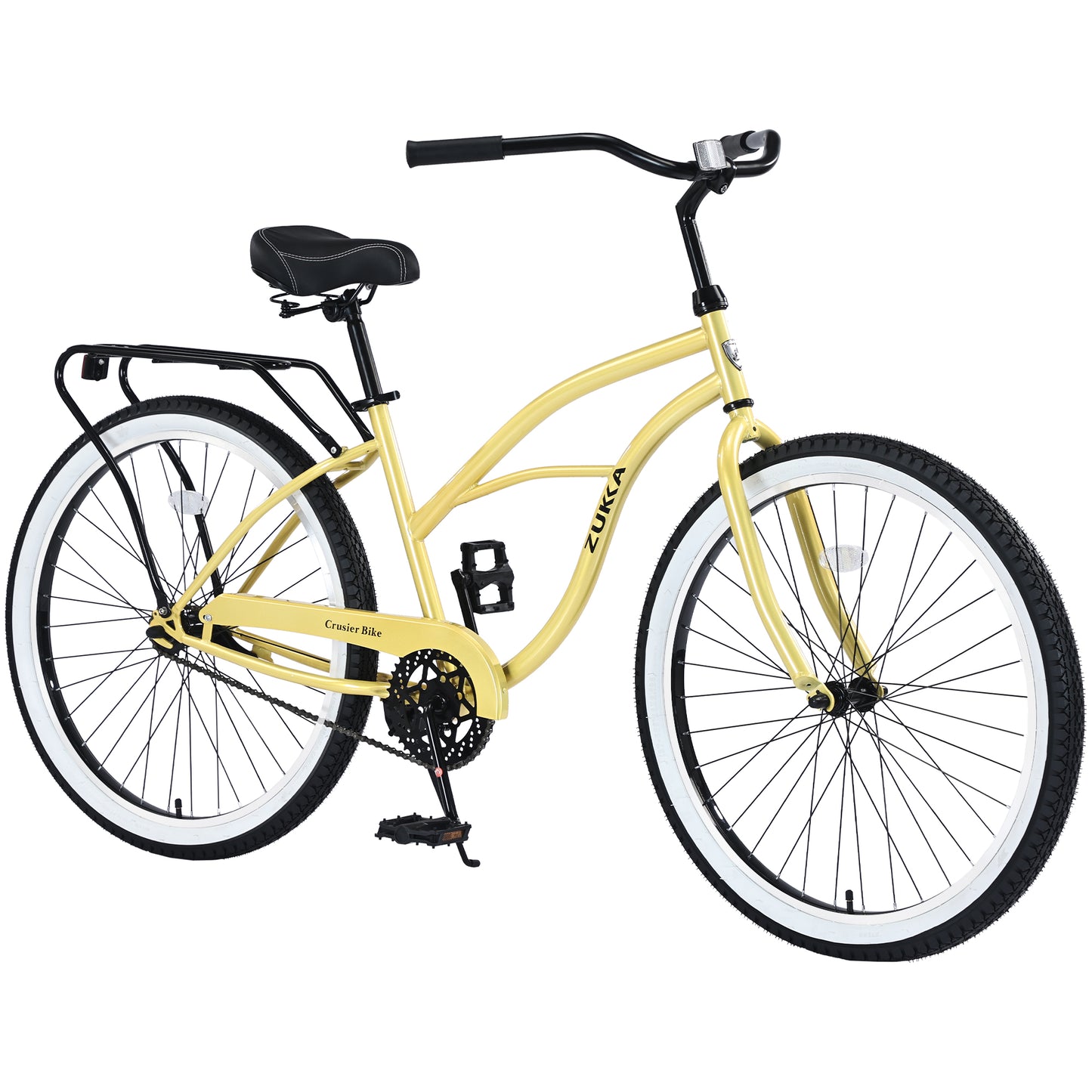 26 inch Adult Beach Cruiser Bike for Men and Women, 7 Speed Cruiser Bicycle with Dual Brakes, City Bike, Commuter Bike, 85% Assembled