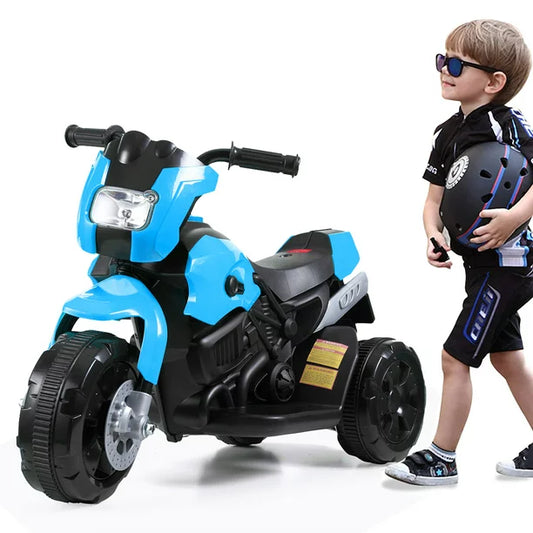 iYofe Electric Motorcycle for Kids, Battery Motorcycle with 3 Wheels and Headlights, 6V Ride on Cars for 3-5 Years Old, Ride on Toys for Boy Girl Birthday Gift / Christmas Gift, White