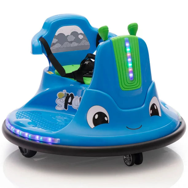 iYofe Bumper Car Ride on Toys, 6V Electric Bumper Car for Kids Toddlers, Battery Powered Ride on Car for Kids 2-5 Year Old Birthday Christmas Gift, Baby Bumping Cars with Remote, Colorful Lights, Blue