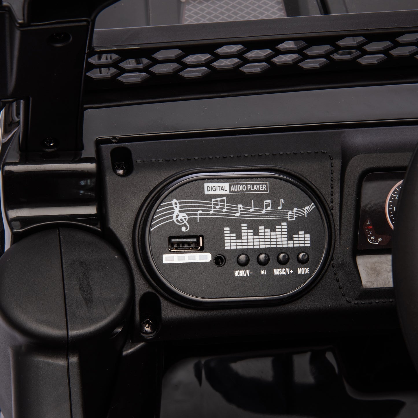 iYofe 12V Ride on Cars with Remote Control, Powered Kids Ride on Toys Truck for Boys Girls Ages 2-5, Toddler Cars Kids Electric Vehicles with Bluetooth Music, USB/MP3 Ports, 4 Wheel Suspension, Black