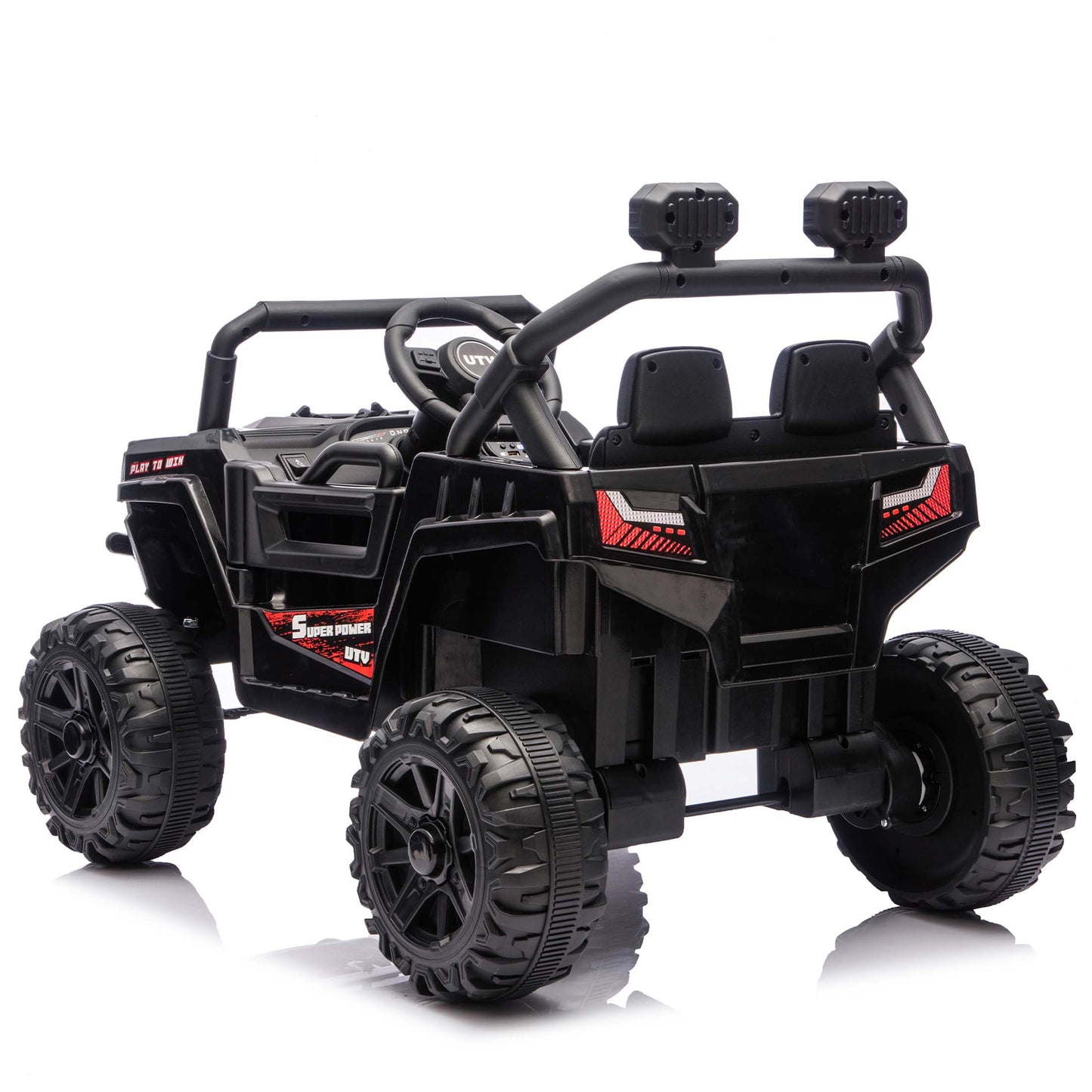 iYofe 12V Powered Ride on Car UTV, Kids Ride on Toys for Toddlers Ages 3-5, Ride on Vehicles with Remote Control, Bluetooth, Music, 4 Wheels Suspension, Electric Cars for Kids Boys Girls, Black