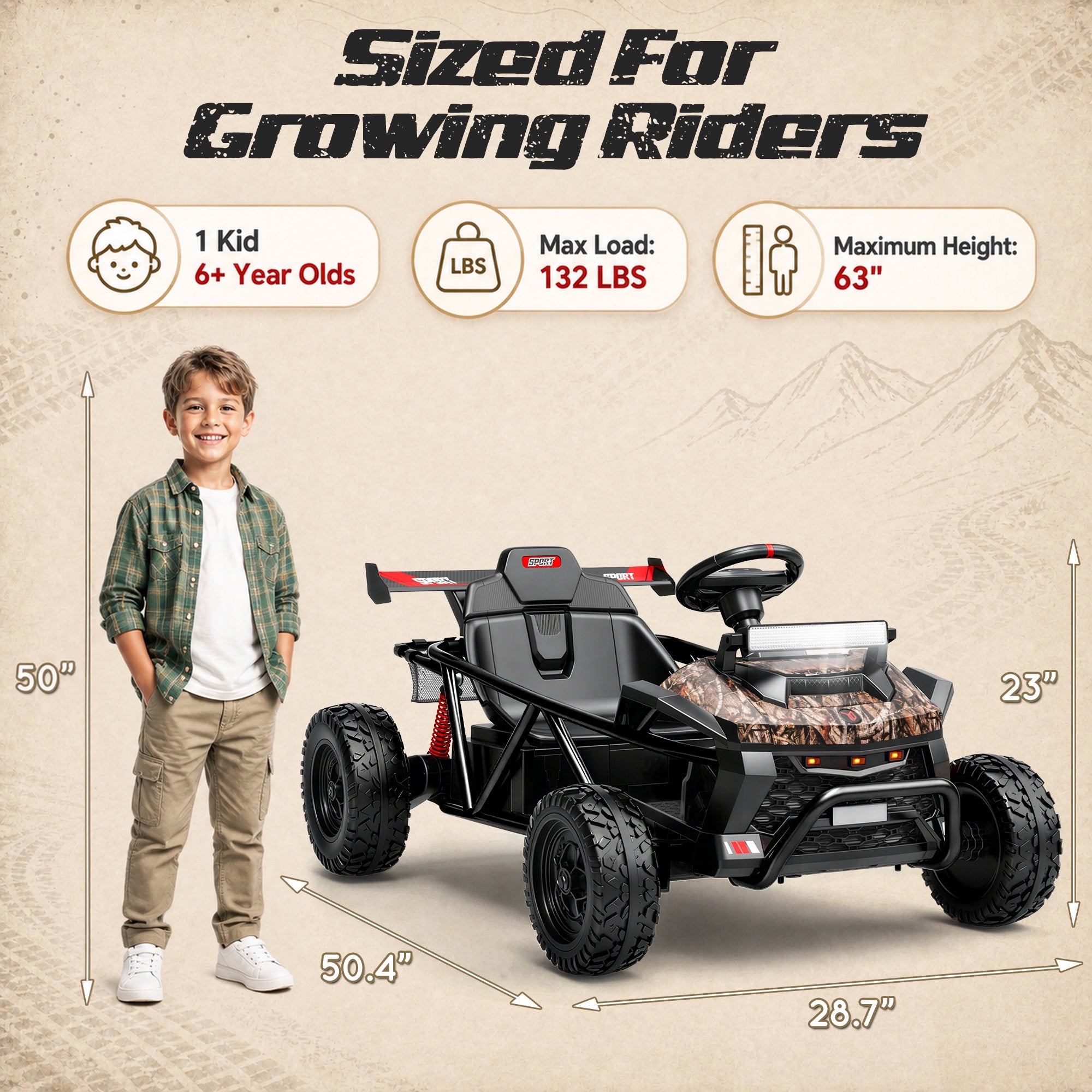 iYofe 36V Electric Ride on Car for Big Kids, Powered Ride on Vehicle for Boys Girls Ages 6+, Kids Electric Car with Bluetooth, Music, Rear Wheel Spring Suspension, Black