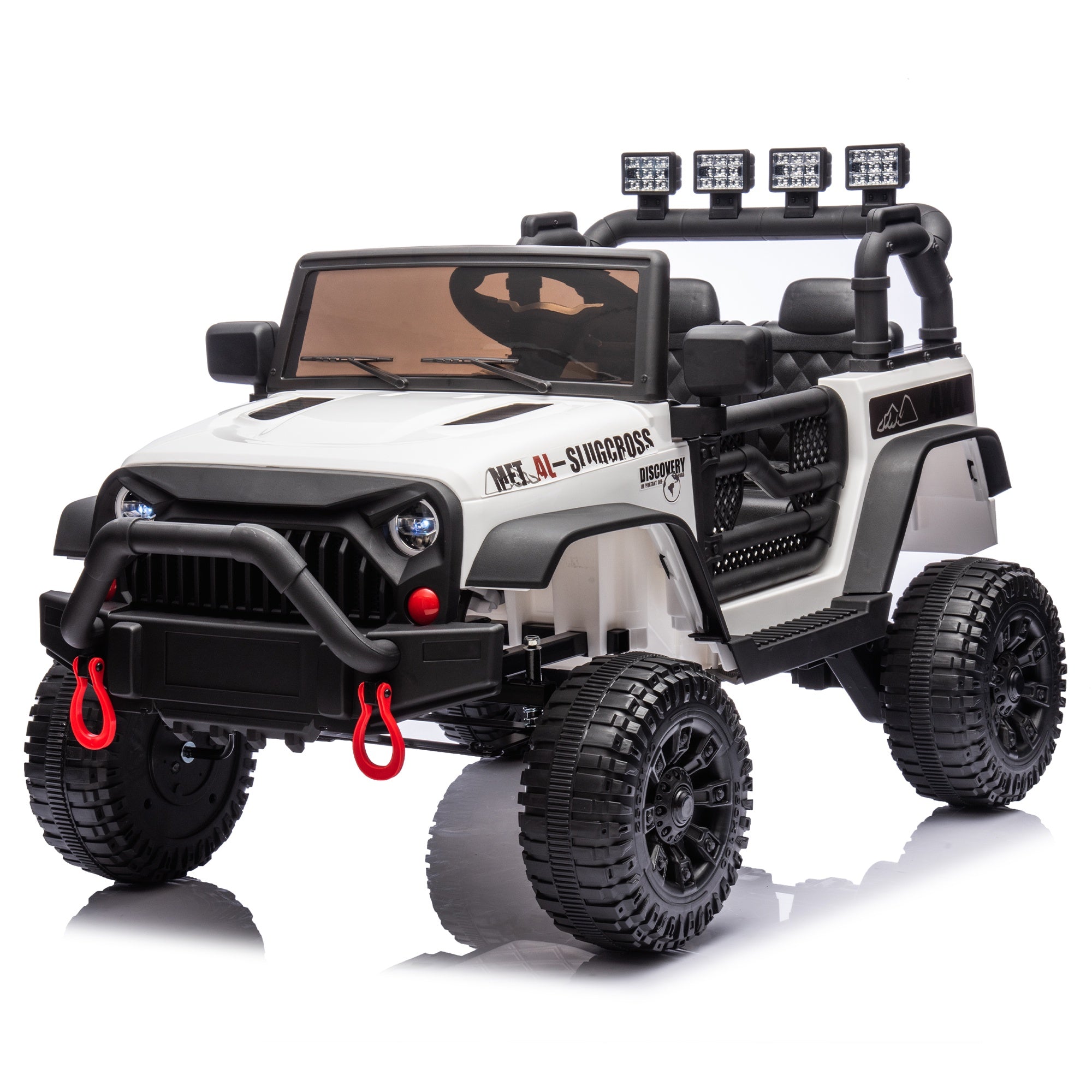 iYofe 24V Powered Ride on Cars for Toddlers, Ride on Truck for kids Boys Girls Gifts 2-5, Ride on Toys with Remote Control, Bluetooth, Music, LED Light, MP3 Player, 4 Wheel Suspension, White