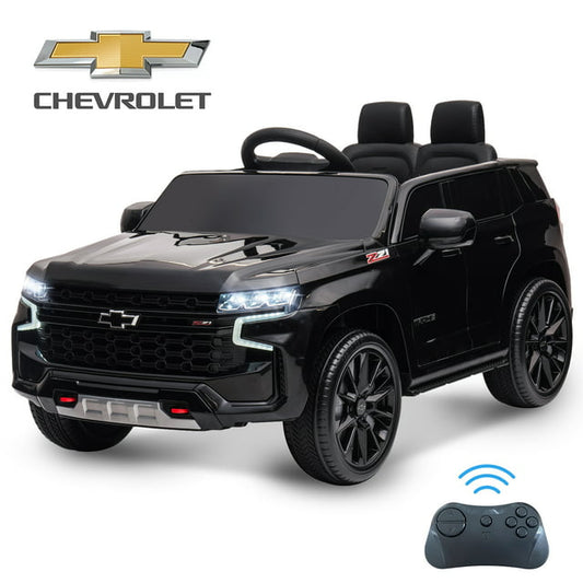 iRerts Chevrolet 12V Battery Powered Car Toy for Girls Boys, Kids Ride on Car with Remote Control, LED Light, MP3, Bluetooth, Seat Belt, Electric Truck for 3+ Kids Birthday Gift