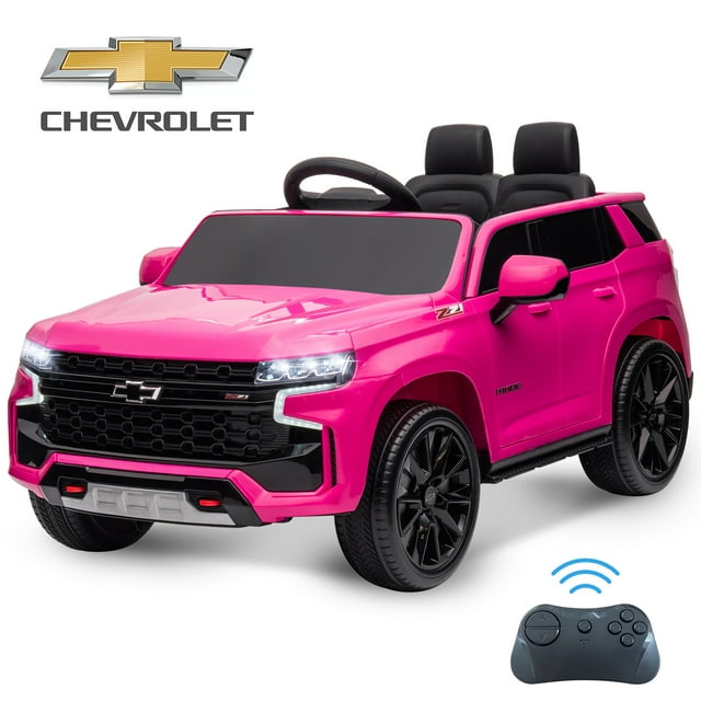 iRerts Chevrolet 12V Battery Powered Car Toy for Girls Boys, Kids Ride on Car with Remote Control, LED Light, MP3, Bluetooth, Seat Belt, Electric Truck for 3+ Kids Birthday Gift