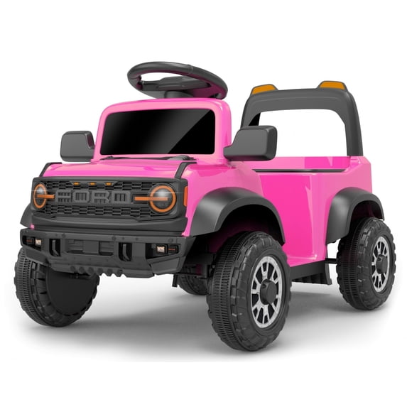 iYofe 12V Licensed Ford Bronco Raptor Powered Ride-On Truck with Music