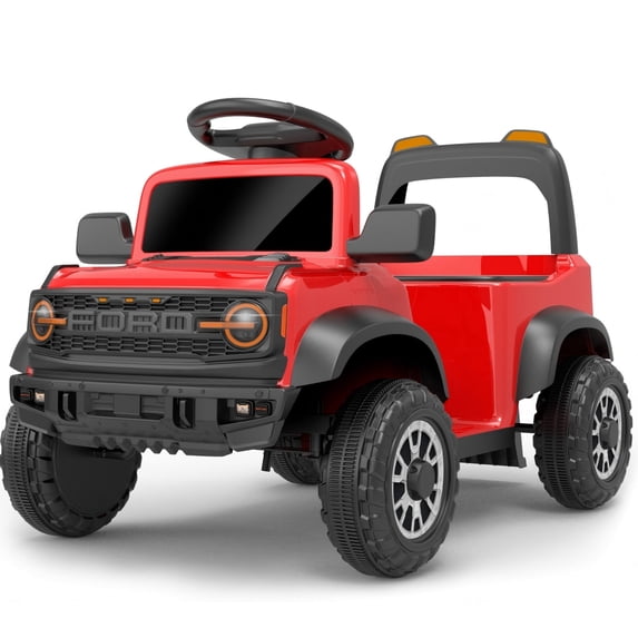 iYofe 12V Licensed Ford Bronco Raptor Powered Ride-On Truck with Music