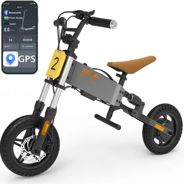 iYofe Electric Balance Bicycles for Kids 6-10, 24v Dirt Bike with Mobile App, Gps, Dirt Bicycles with Removable Battery, 12 Inch Tire & Adjustable Seat, Ride on Motorcycle for Boys and Girls, Orange