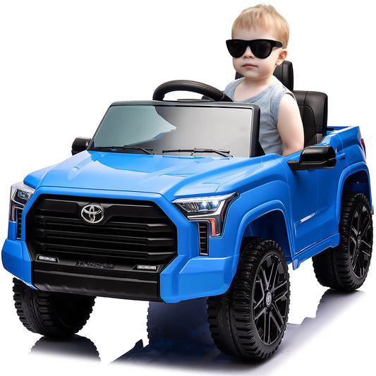 Toyota Tundra Pickup 12V 7A Ride On Cars for Kids, Ride On Toys with Remote Control, Battery Powered Kids Electric Vehicles with Bluetooth Music, USB, Electric Cars for Kids Boys Girls Gifts, Blue