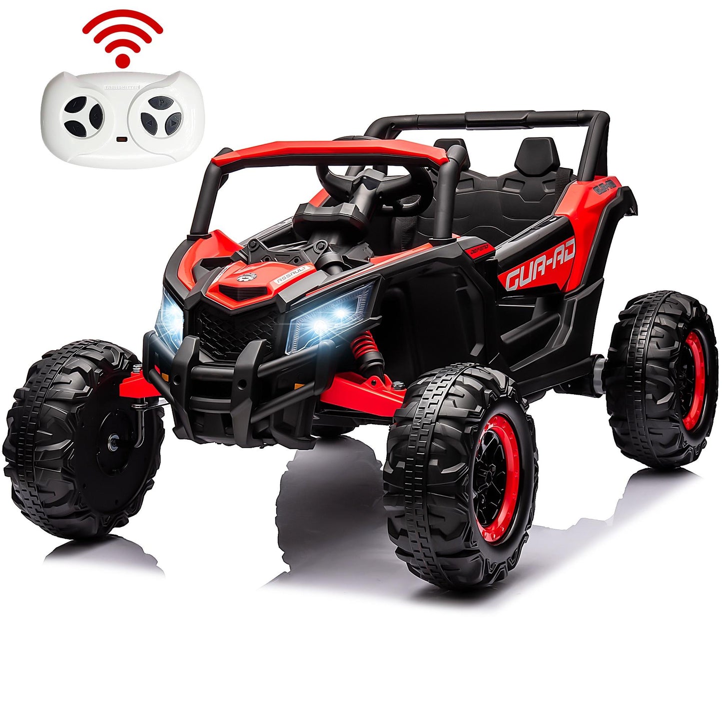 iYofe 24V Ride On UTV Car with Remote Control, Battery Powered Ride On Toys for Kids, 4 Wheels Ride on Vehicle with Music, USB, Bluetooth, Electric Cars for Kids Boys Girls 3-8 Ages Gifts, Red