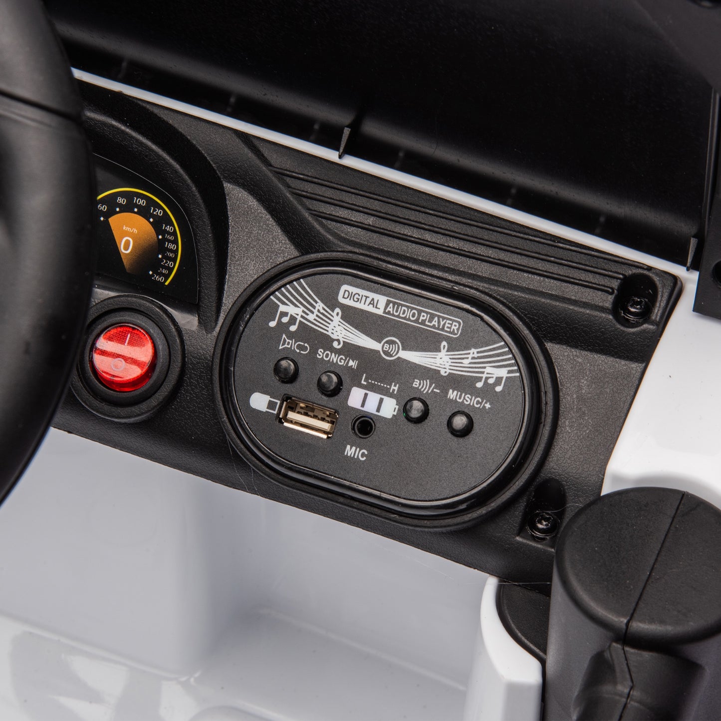 iYofe 12V Ride on Toys for Kids, Powered Ride on Cars with Remote Control, Bluetooth Music, USB/MP3 Port, LED Light, 4 Wheel Suspension, Kids Electric Cars for Boys Girls Ages 2-5 Gifts, White