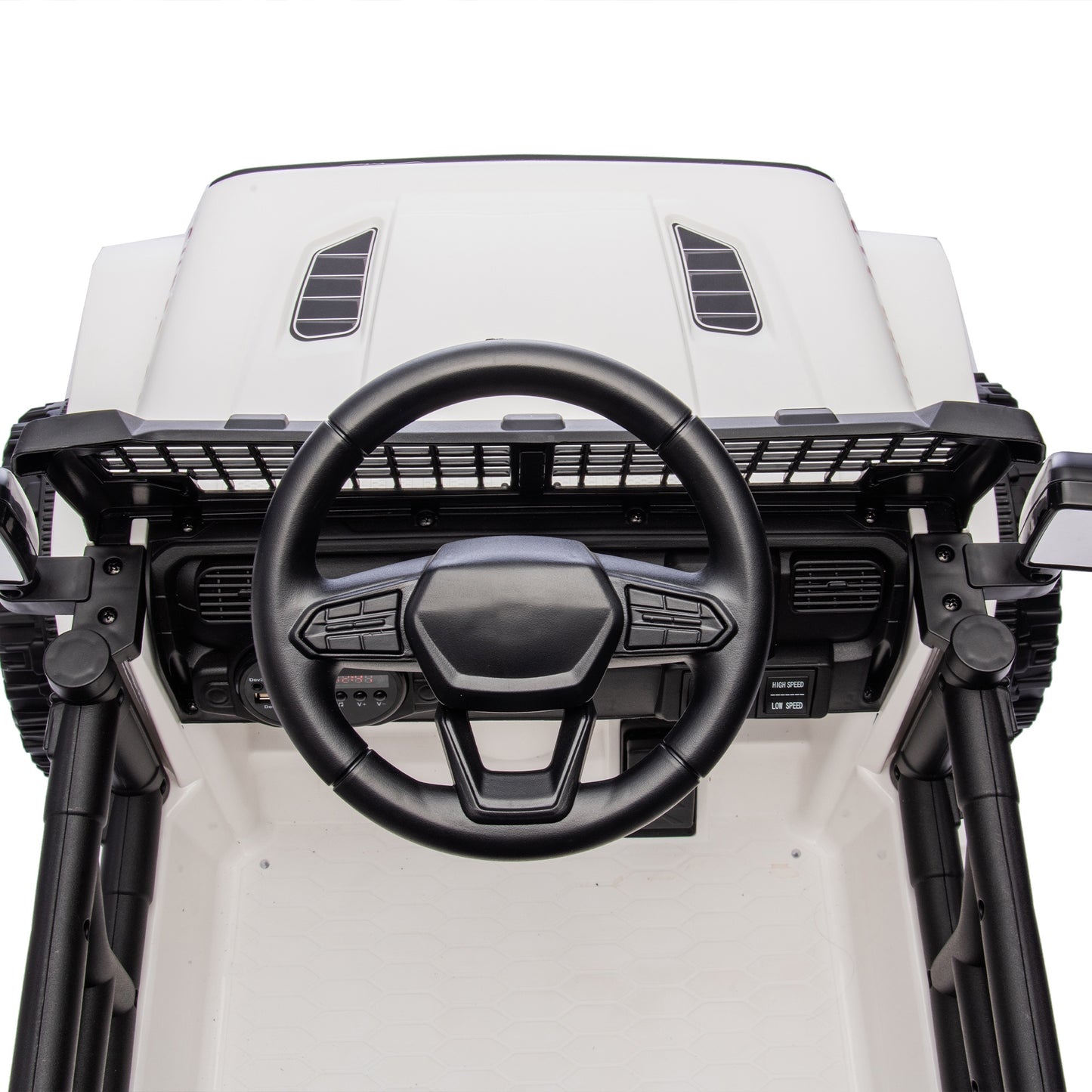 24V Ride on Cars with Remote Control, Powered Ride on Toys with Bluetooth, Music, LED Light, MP3 Player, 4 Wheel Suspension, Kids Cars Electric Vehicles for Boys Girls Ages 2-5 Birthday Gifts, White