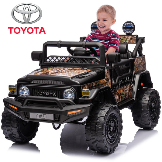 Toyota Ride on Car for Girls and Boys 12V Electric Vehicles with Remote Control, Headlights, Bluetooth, Kids Ride on Toy for 3-5 Years Old