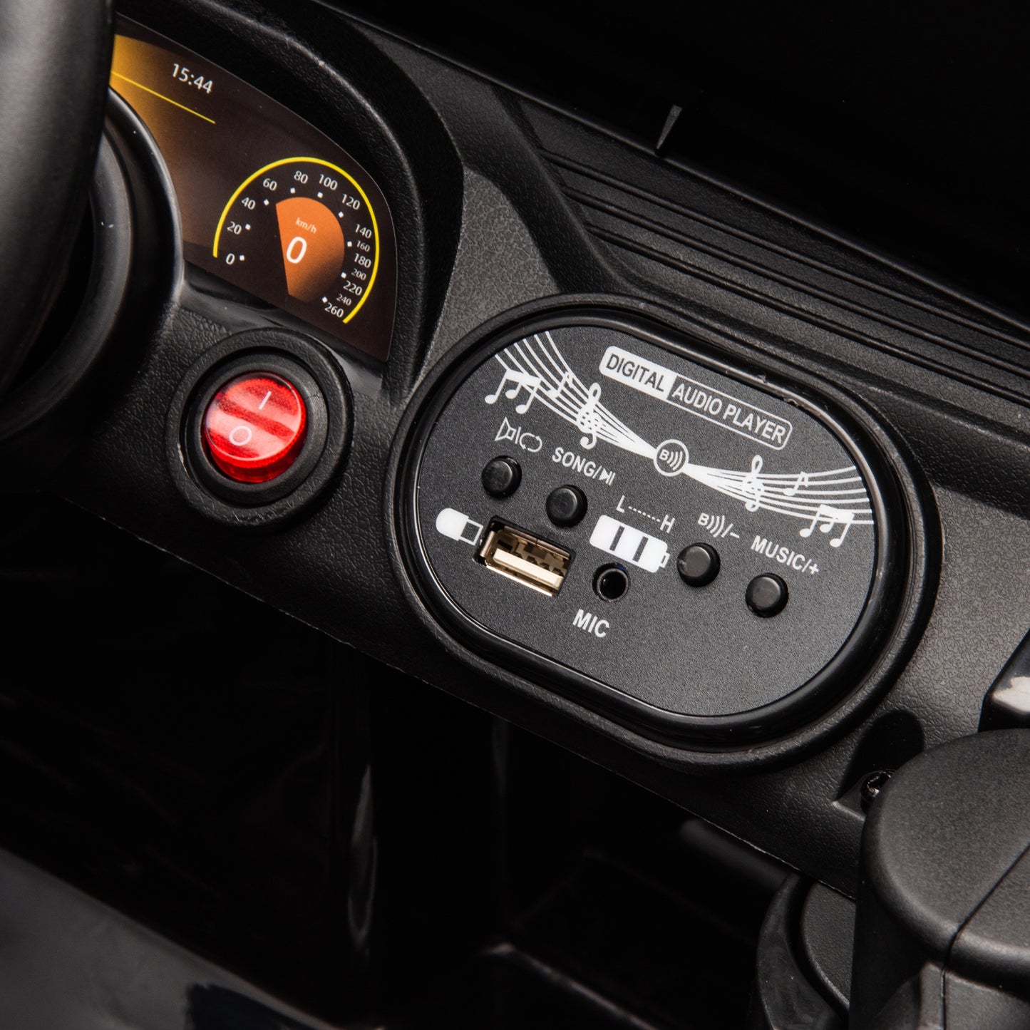 iYofe 12V Ride on Toys for Kids, Powered Ride on Cars with Remote Control, Bluetooth Music, USB/MP3 Port, LED Light, 4 Wheel Suspension, Kids Electric Cars for Boys Girls Ages 2-5 Gifts, Black