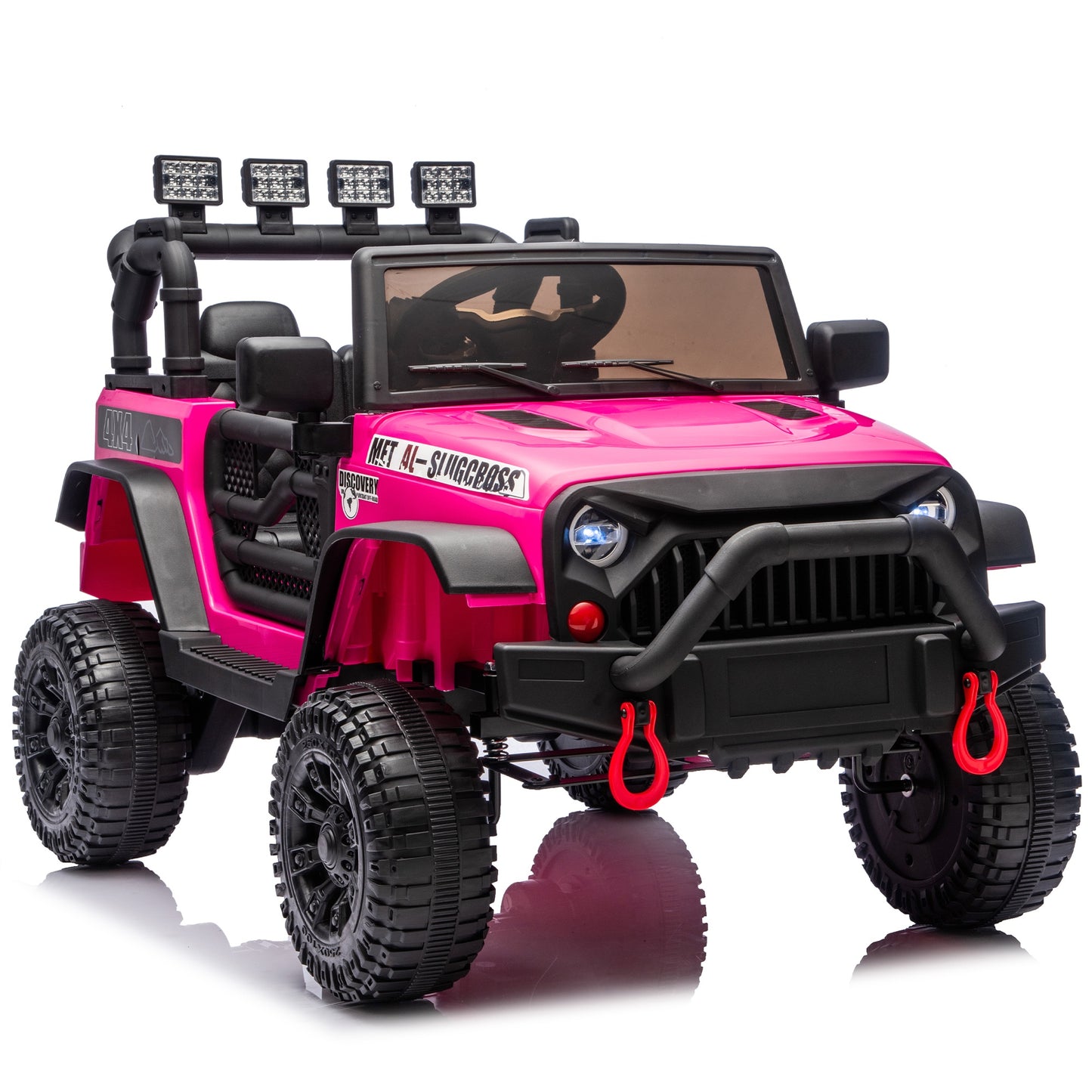 iYofe 24V Powered Ride on Cars for Toddlers, Ride on Truck for kids Boys Girls Gifts 2-5, Ride on Toys with Remote Control, Bluetooth, Music, LED Light, MP3 Player, 4 Wheel Suspension, Rose Pink