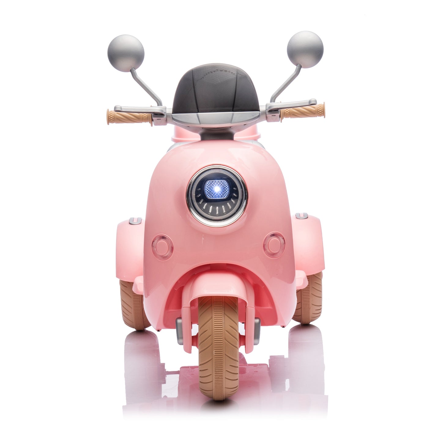 iYofe 2 Seater 12V Ride on Motorcycle for Kids, Battery Powered Ride on Toys 3 Wheels Kids Electric Motorcycle with Bluetooth, Music Player, Back Seat Flip Adult Seat, Storage Box, Pink