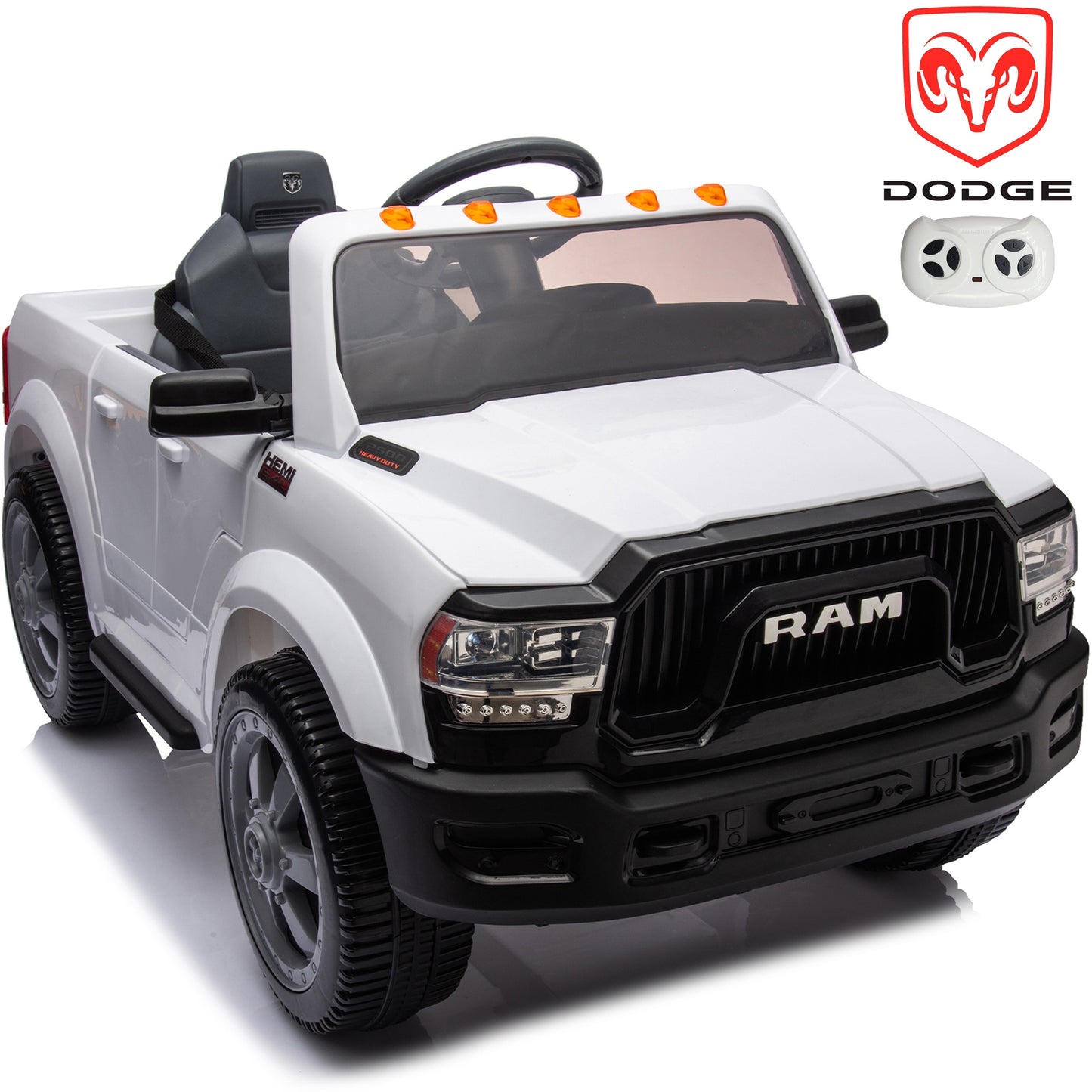 12V Ride on Truck Toy, Dodge RAM Kids Electric Vehicle Car with Remote Control, Battery Powered Ride on Car for Boys Girls w/ Rear Wheel Suspension, Bluetooth