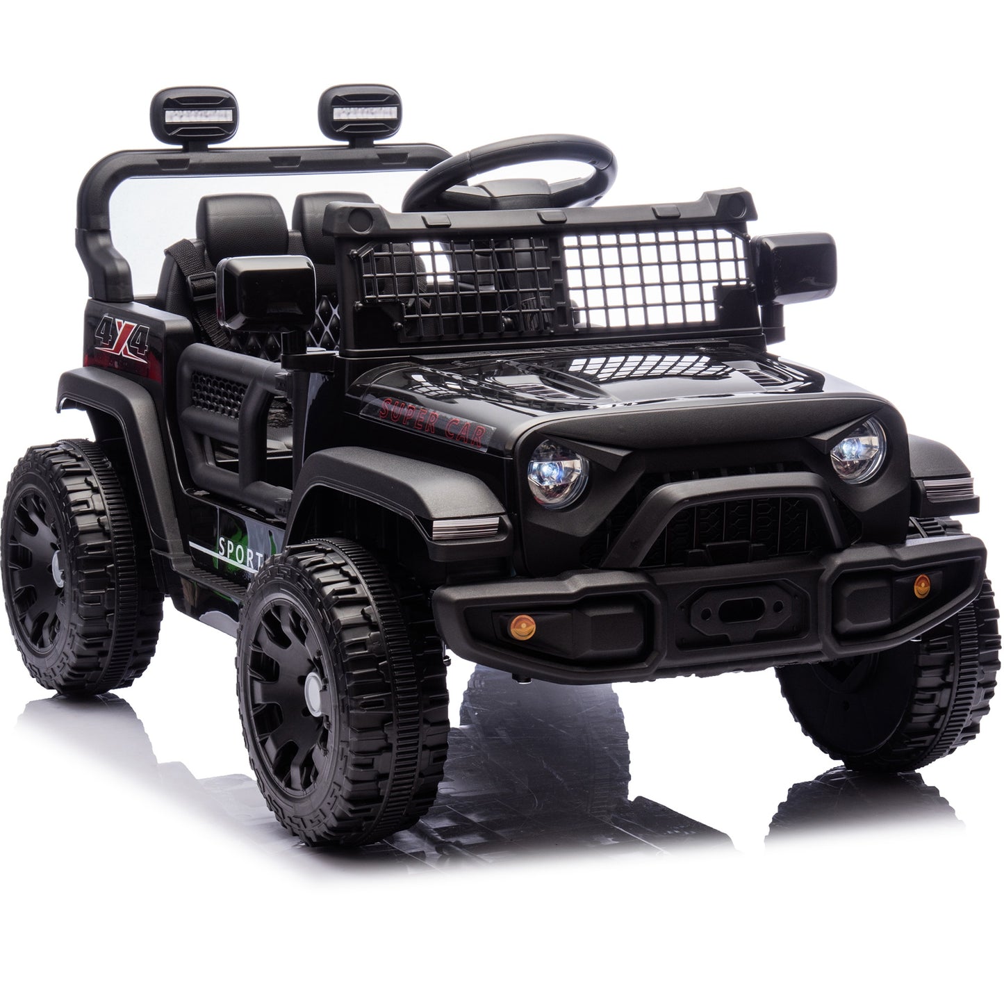 24V Ride on Cars with Remote Control, Powered Ride on Toys with Bluetooth, Music, LED Light, MP3 Player, 4 Wheel Suspension, Kids Cars Electric Vehicles for Boys Girls Ages 2-5 Birthday Gifts, Black