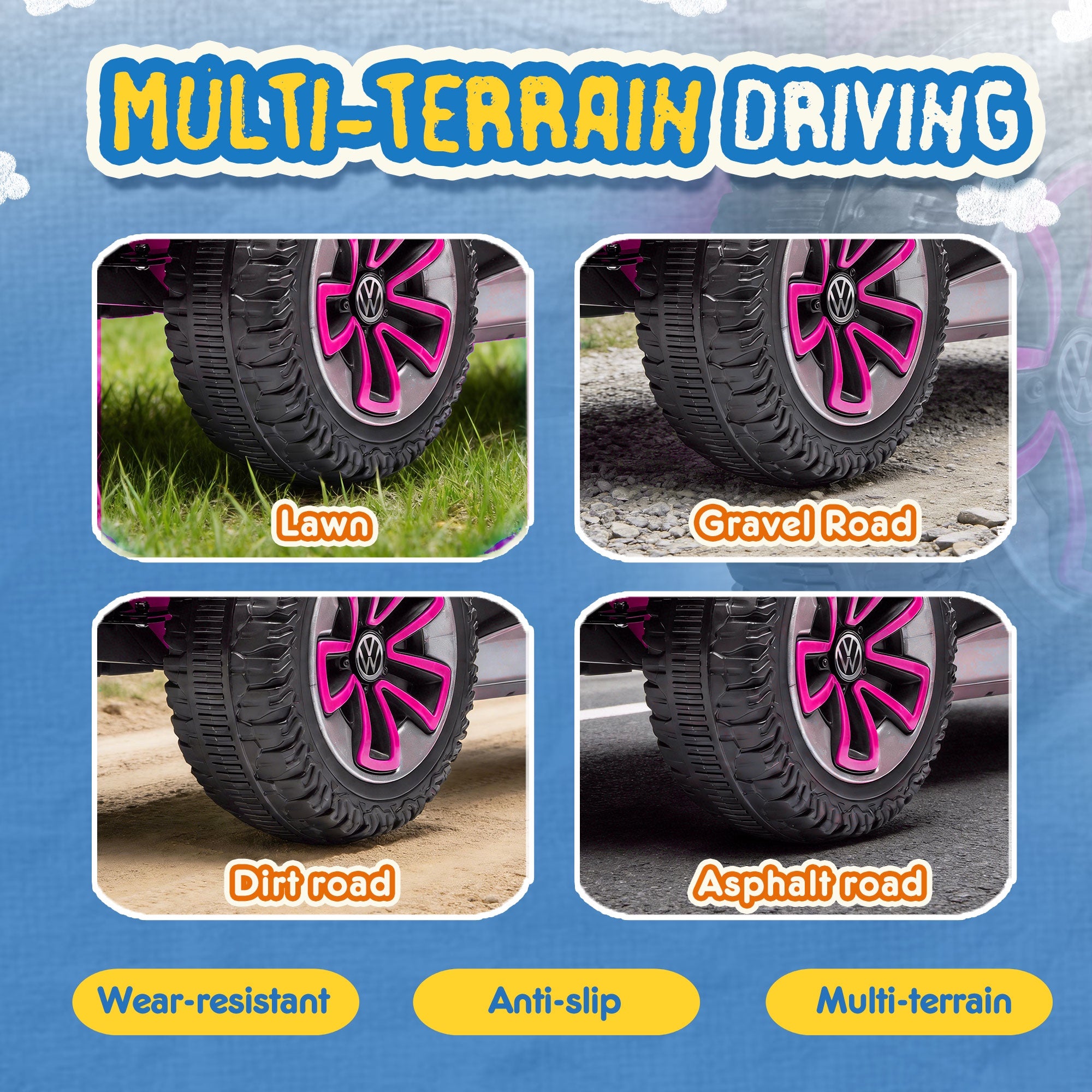12V Ride on Toys, Licensed Volkswagen Beetle Powered Ride on Cars with Remote Control, Bluetooth, Music, USB Ports, LED Lights, 4 Wheels Suspension, Electric Car for Kids Boys Girls Ages 2-5, Pink