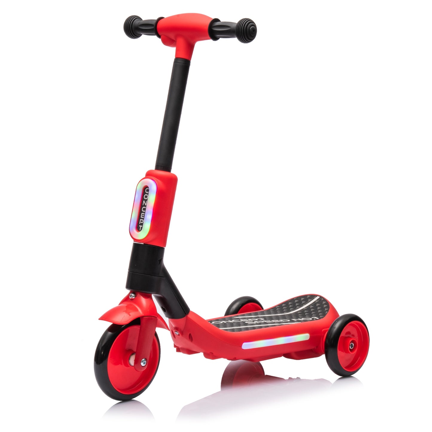 iYofe 3 Wheel Scooter for Kids, 6V Kids Electric Scooter for Boys Girls 3-6 Years Old, Kids Scooter for Toddlers with Music, Steam Sprayer, Colorful Front/Deck Light, Red