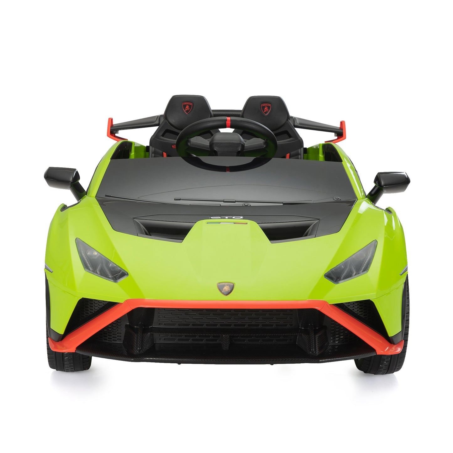 Licensed Lamborghini Sto Ride on Cars, 24V Powered Ride on Toy with Remote Control, Music Player, LED Light, Safety Belt, 4 Wheels Suspension, Electric Vehicles for 3-5 Years Boys Girls, Green