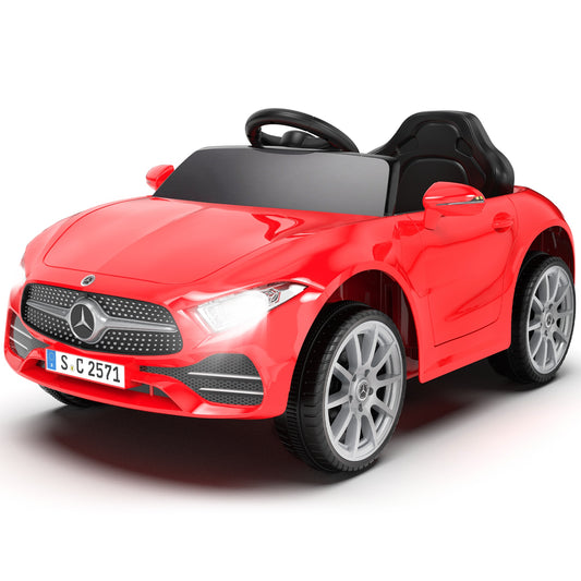 12V Ride on Toy for Kids, Licensed Mercedes-Benz CLS 350 Powered Ride on Car with Remote Control, Kids Electric Cars for Boys Girls 2-5 with Bluetooth, Music, LED Lights, 3 Speeds, 4 Wheelers, Red