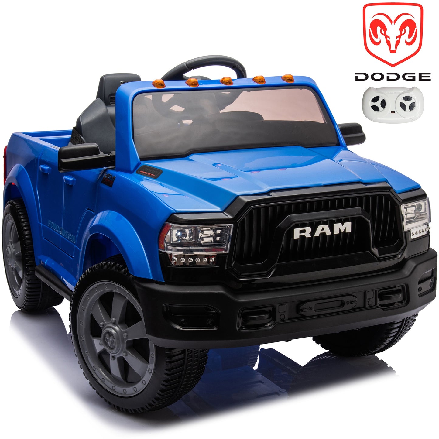 12V Ride on Truck Toy, Dodge RAM Kids Electric Vehicle Car with Remote Control, Battery Powered Ride on Car for Boys Girls w/ Rear Wheel Suspension, Bluetooth