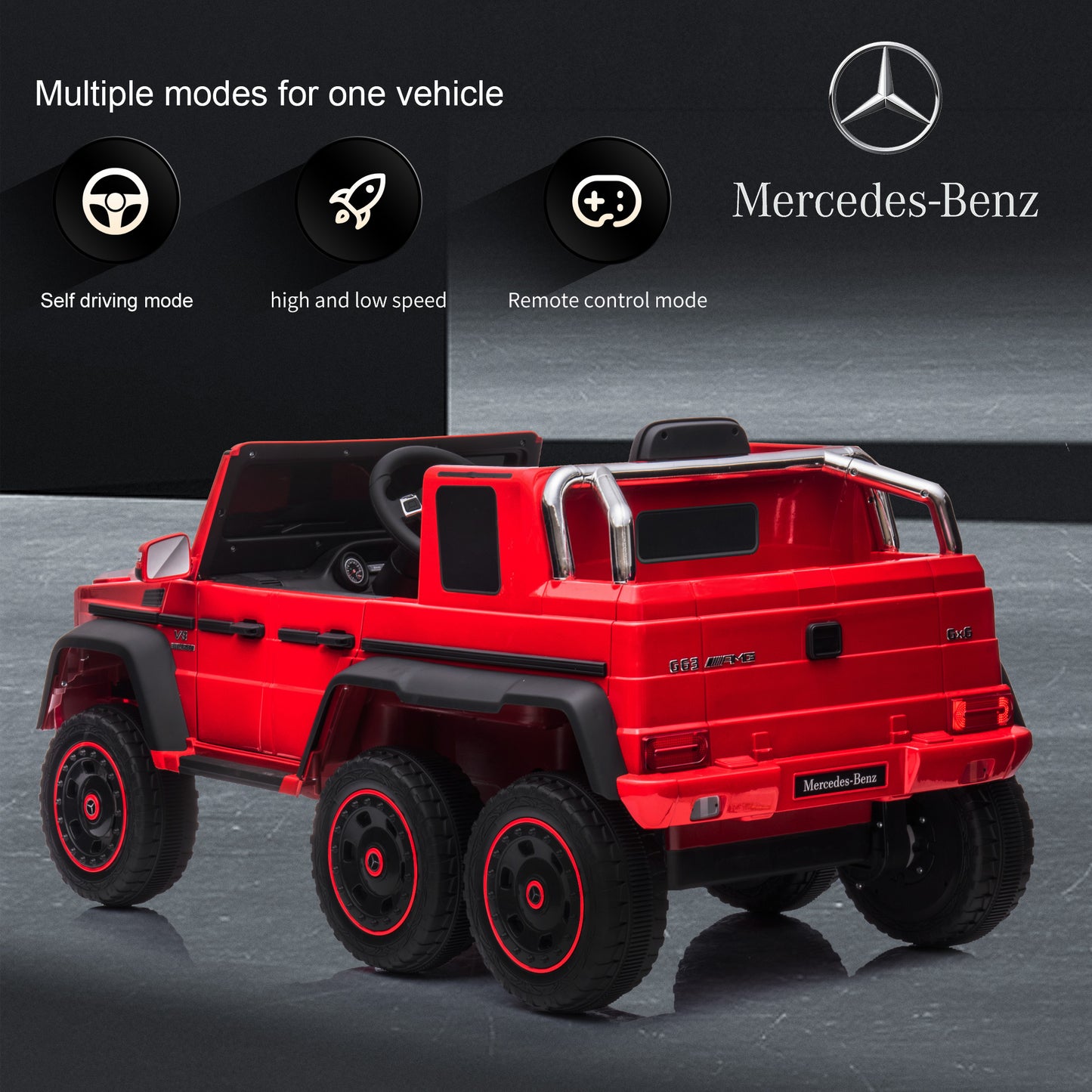 iYofe Licensed Mercedes Benz G63 Car Vehicles with Remote Control, 24V Powered  Ried on cars Safety Belt, MP3 Player, Electric Vehicle for Boy & Gril, Red