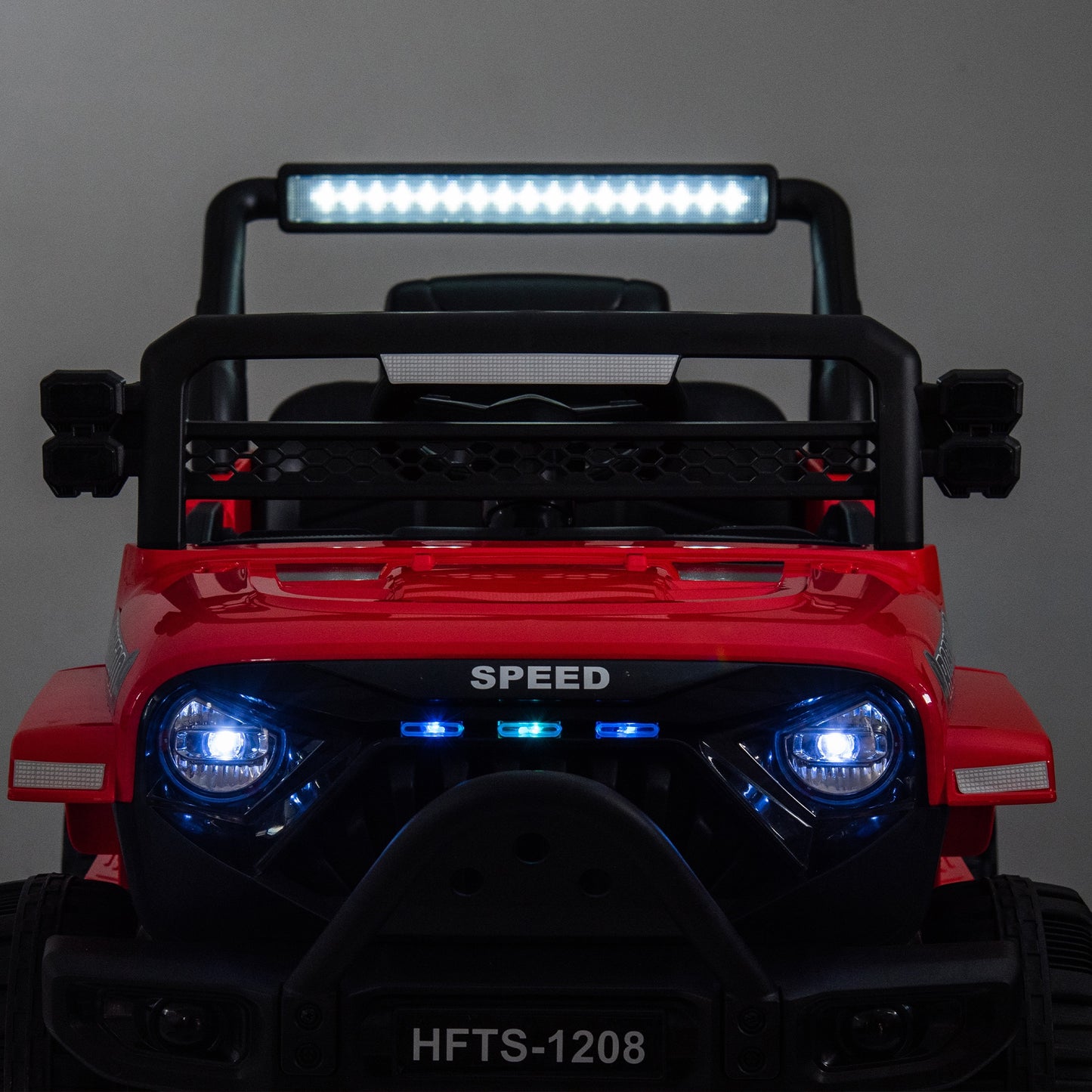 iYofe 12V Ride on Cars with Remote Control, Powered Kids Ride on Toys Truck for Boys Girls Ages 2-5, Toddler Cars Kids Electric Vehicles with Bluetooth Music, USB/MP3 Ports, 4 Wheel Suspension, Red