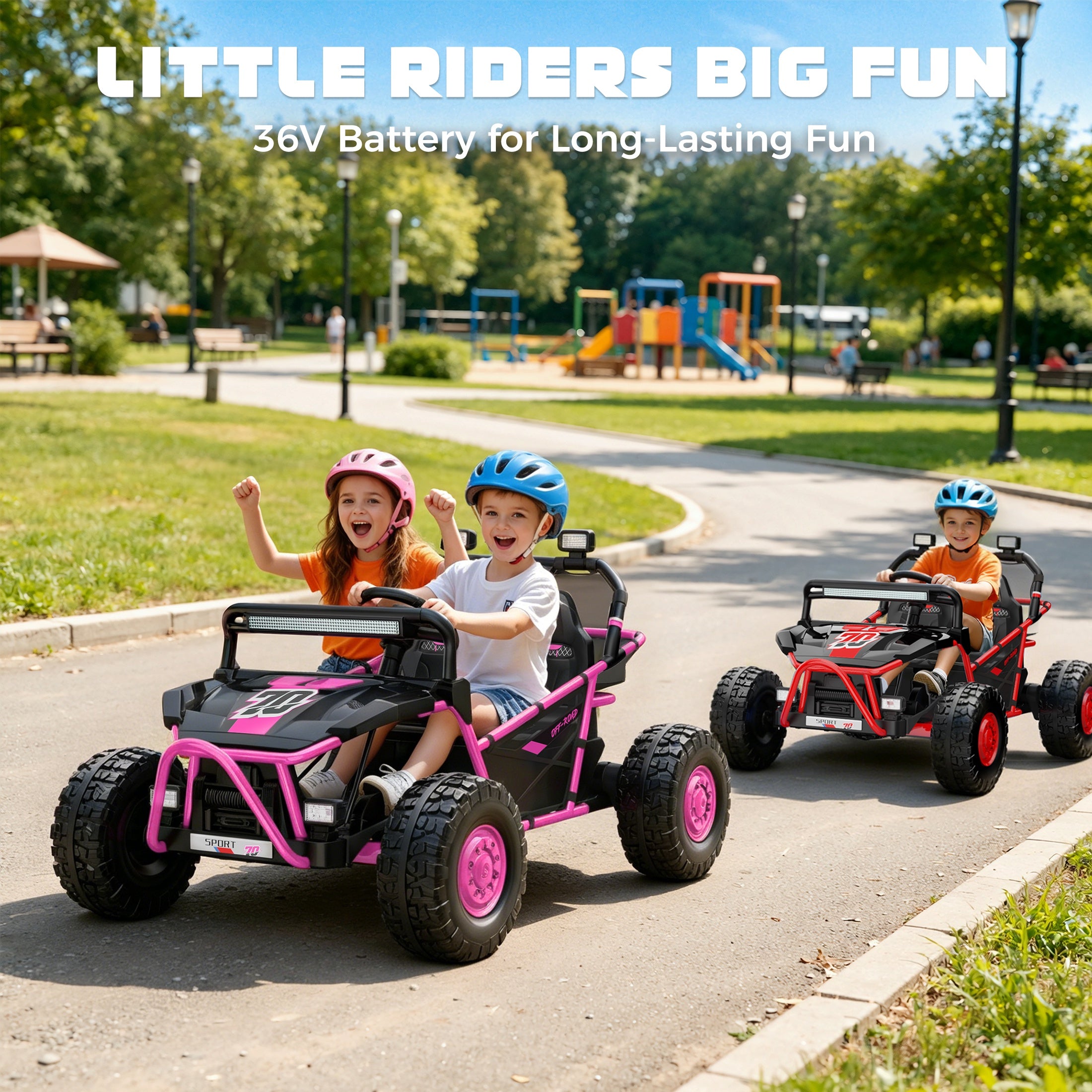 iYofe 36V Electric Ride on Car for Big Kids, 2 Seater Powered Ride on Vehicle for Boys Girls, Kids Electric Car with Bluetooth, FM Radio, Rear Wheel Spring Suspension, 5-8 MPH Speed, Pink
