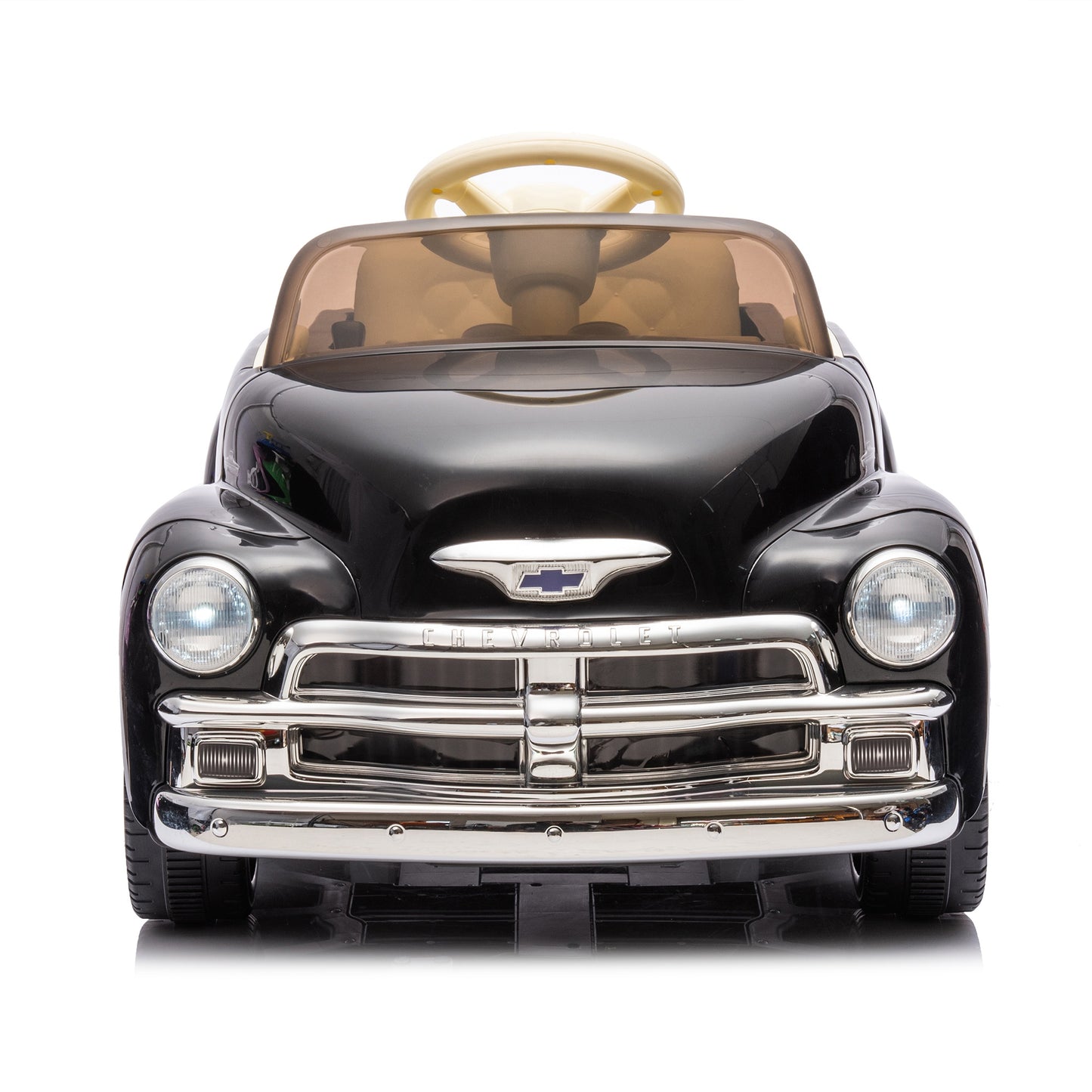 12V Ride on Toys, Licensed Chevrolet 3100 Powered Ride on Cars with Remote Control, Bluetooth, Music, USB Ports, LED Lights, 4 Wheels Suspension, Electric Car for Kids Boys Girls Ages 3-6, Black