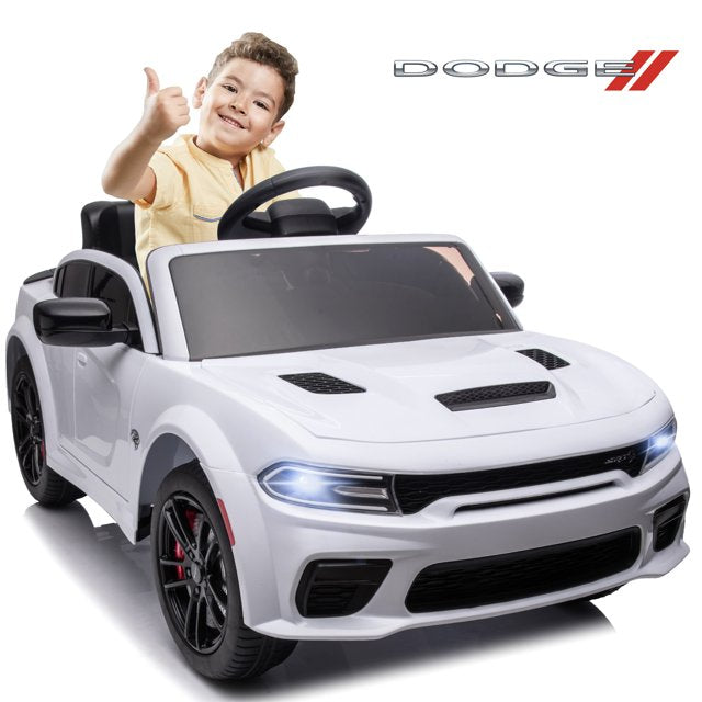 iYofe 12V Electric Battery Powered Ride on Toy for Kids, Licensed Dodge 12V Ride on Car with Remote Control, USB, MP3, Bluetooth, LED Lights, 4 Wheel Suspension, Kids Car to Ride for Ages 3-4, Black