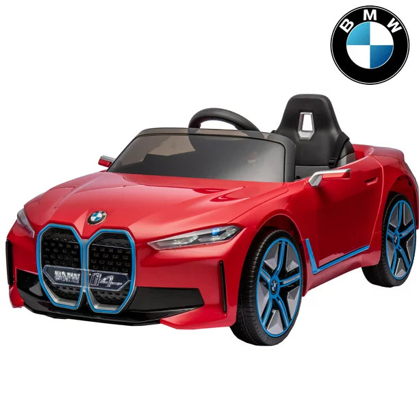 SESSLIFE Electric Car for Kids, BMW 12 Volt Battery Powered for Ride on Toys, Ride on Car with Remote Control, Horn, Music, Safety Belt, Car for Boys Girls, X1162