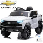 Kids Ride on Car, Chevrolet Silverado 12V Ride on Toy with Remote Control, 4 Wheels Suspension, Safety Belt, Electric Car with MP3 Player, LED Lights, Red, X462